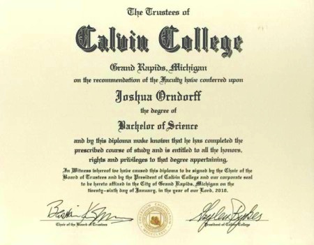 Bachelors of Science in Physics Degree