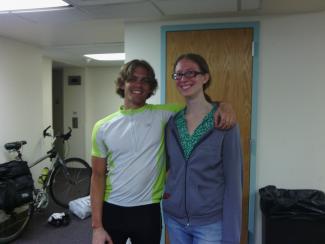 Michelle and me in her graduate student lounge