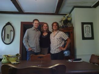 Me with mike and Annika before taking off