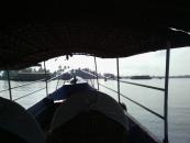 The boat we rode through the backwaters