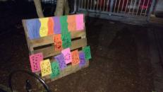 And Val made us this awesome welcome sign.