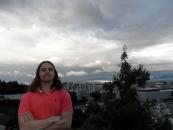 Me on the balcony of the apartment we stayed at