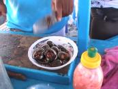 Live clams in the soup